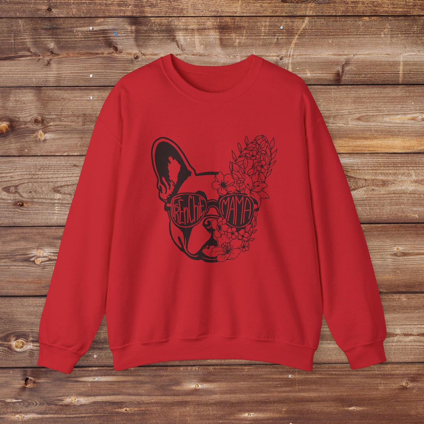 Floral Frenchie Mama Unisex Heavy Blend⢠Crewneck Sweatshirt