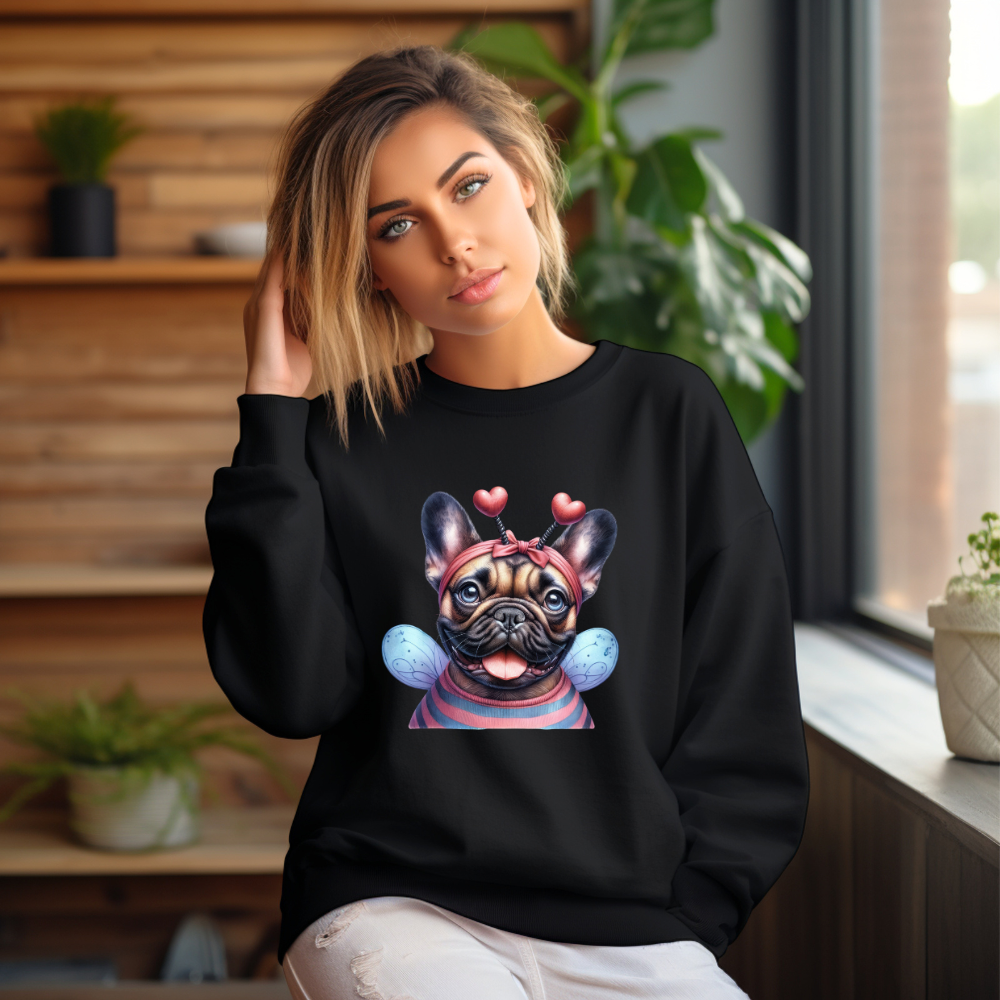 Frenchie Lovebug Unisex Heavy Blend™ Crewneck Sweatshirt