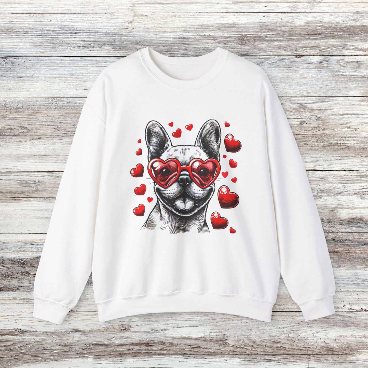 Happy Frenchie Unisex Heavy Blend⢠Crewneck Sweatshirt