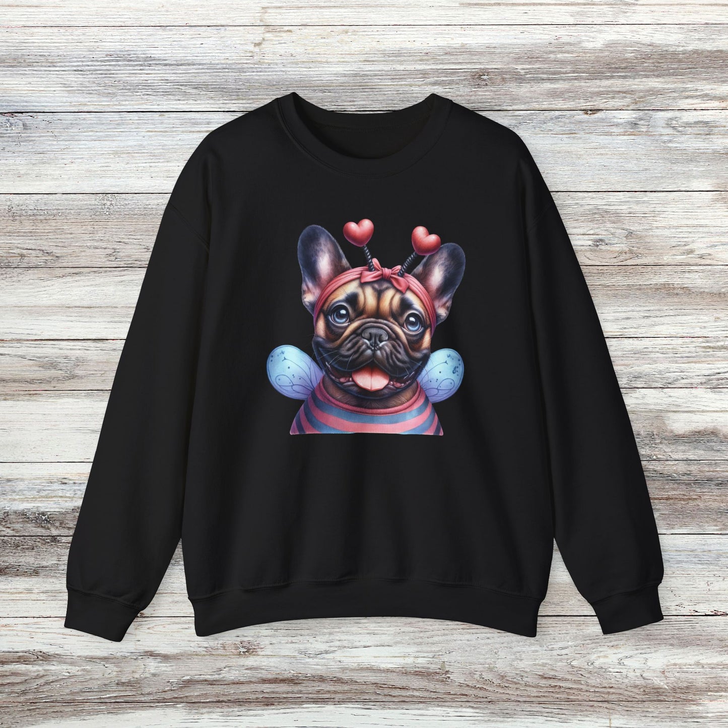 Frenchie Lovebug Unisex Heavy Blend™ Crewneck Sweatshirt