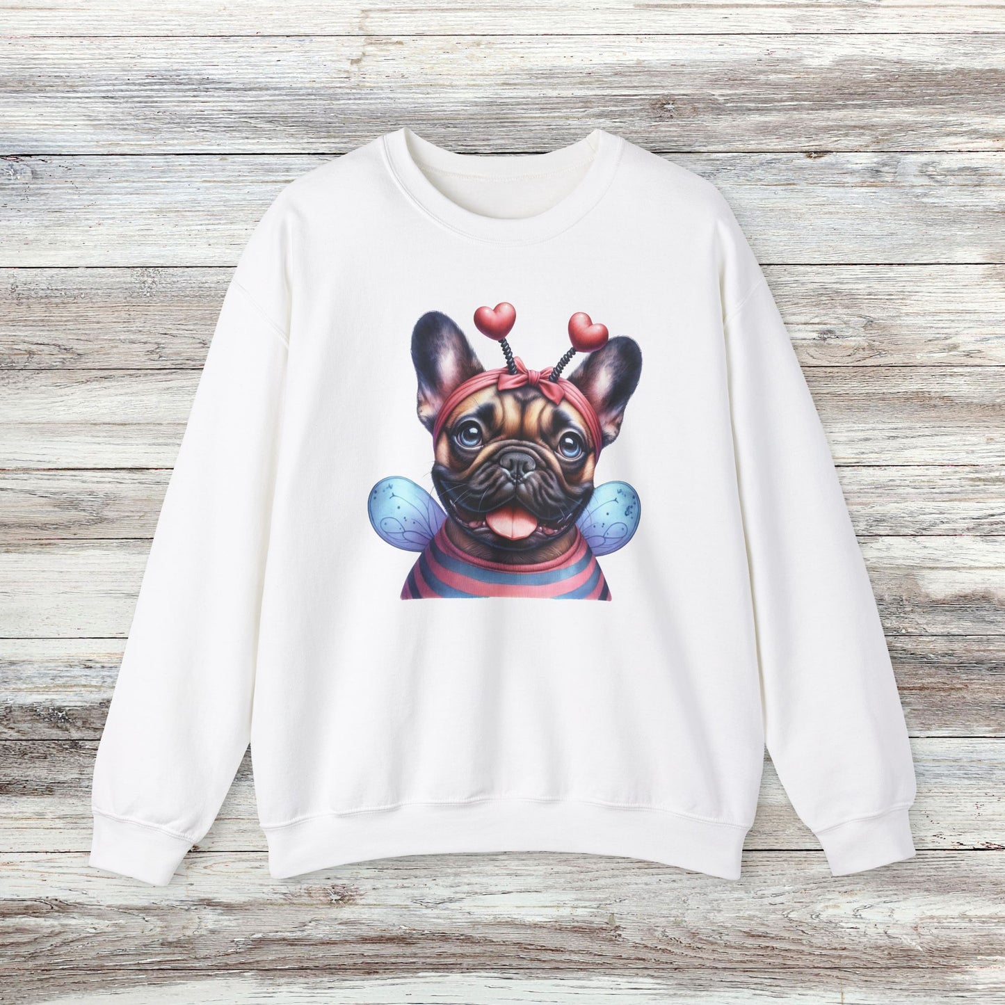 Frenchie Lovebug Unisex Heavy Blend™ Crewneck Sweatshirt