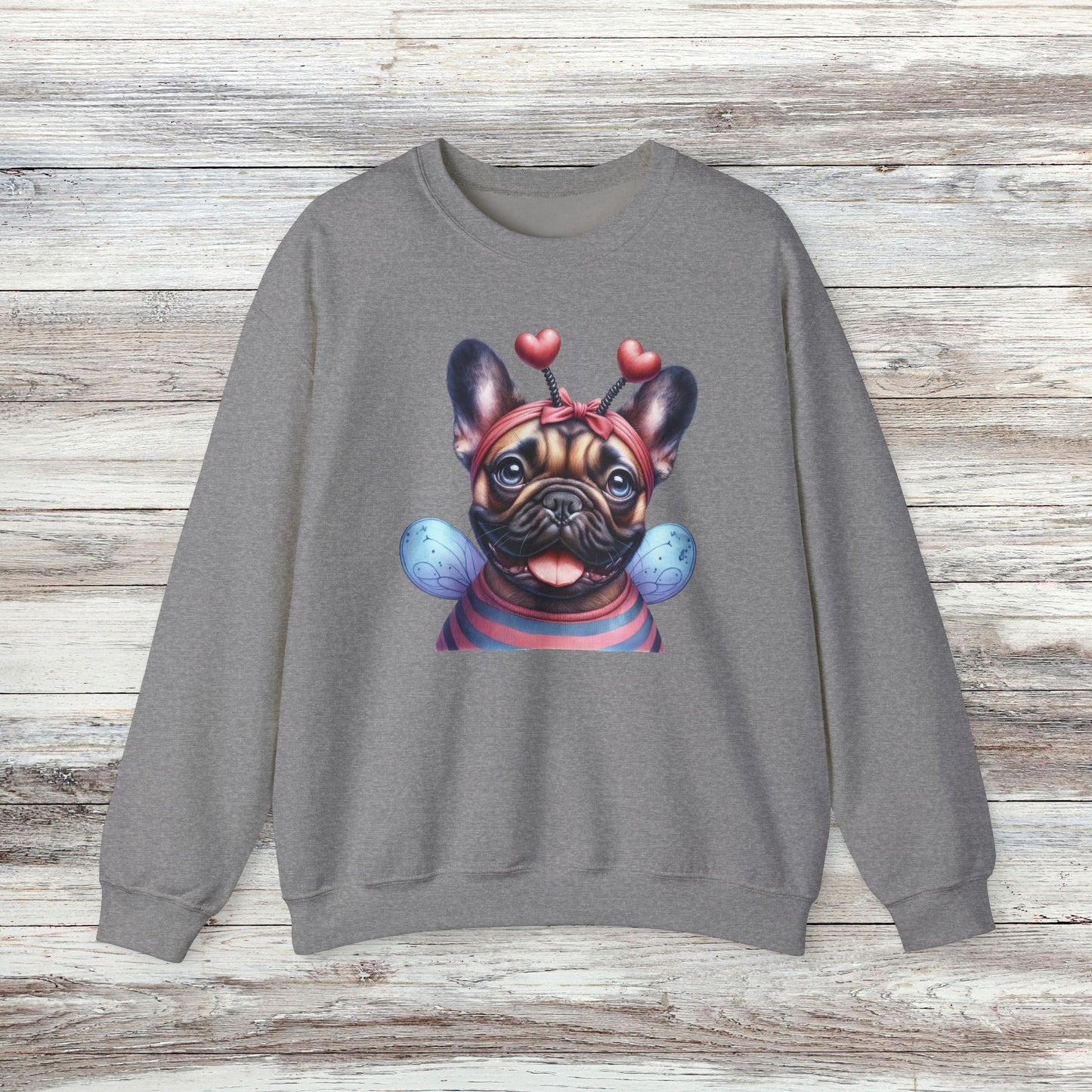 Frenchie Lovebug Unisex Heavy Blend™ Crewneck Sweatshirt
