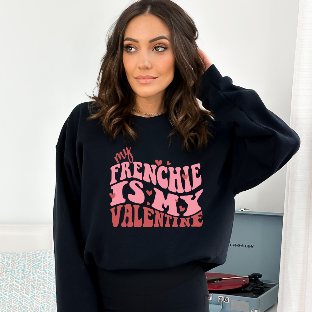 My Frenchie Is My Valentine Unisex Heavy Blend™ Crewneck Sweatshirt