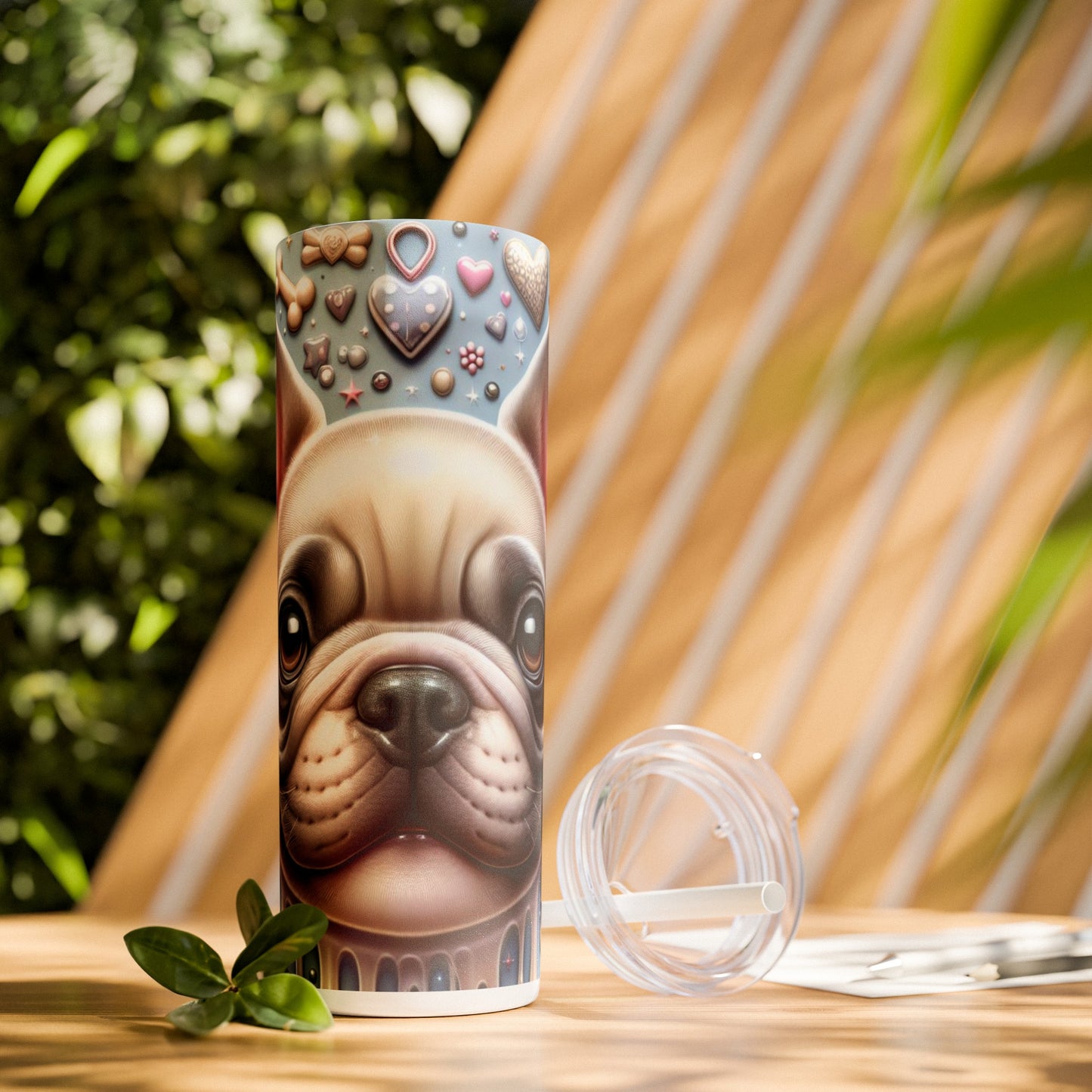 HAPA-Skinny Tumbler with Straw, 20oz