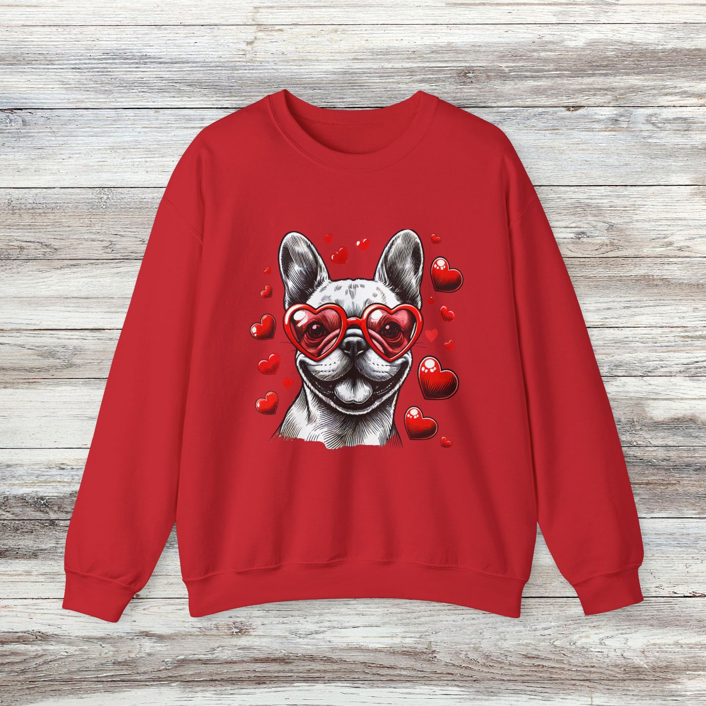 Happy Frenchie Unisex Heavy Blend⢠Crewneck Sweatshirt