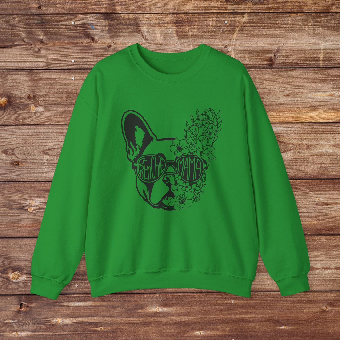 Floral Frenchie Mama Unisex Heavy Blend⢠Crewneck Sweatshirt