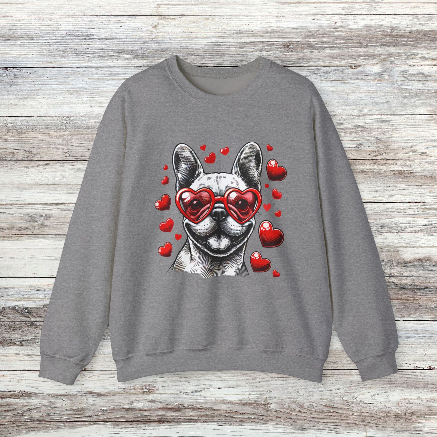 Happy Frenchie Unisex Heavy Blend⢠Crewneck Sweatshirt