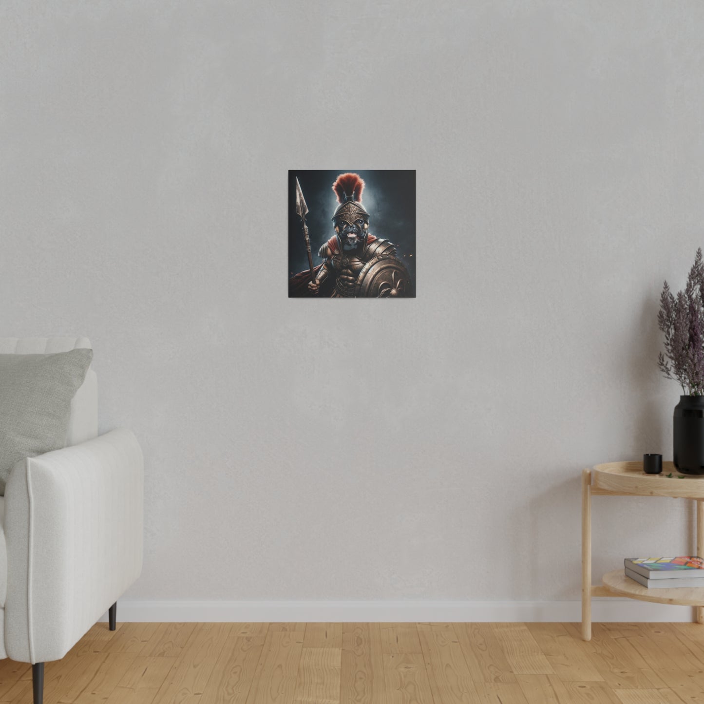 Frenchie Gladiator-Matte Canvas, Stretched, 14x14