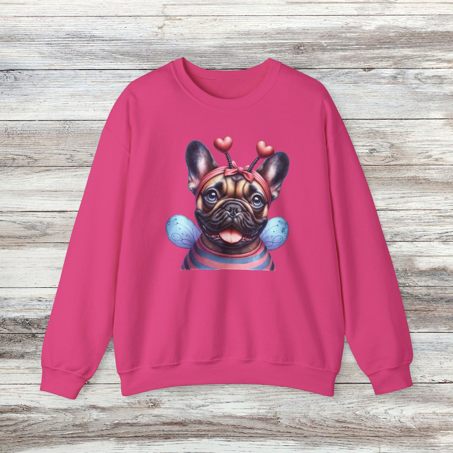 Frenchie Lovebug Unisex Heavy Blend™ Crewneck Sweatshirt