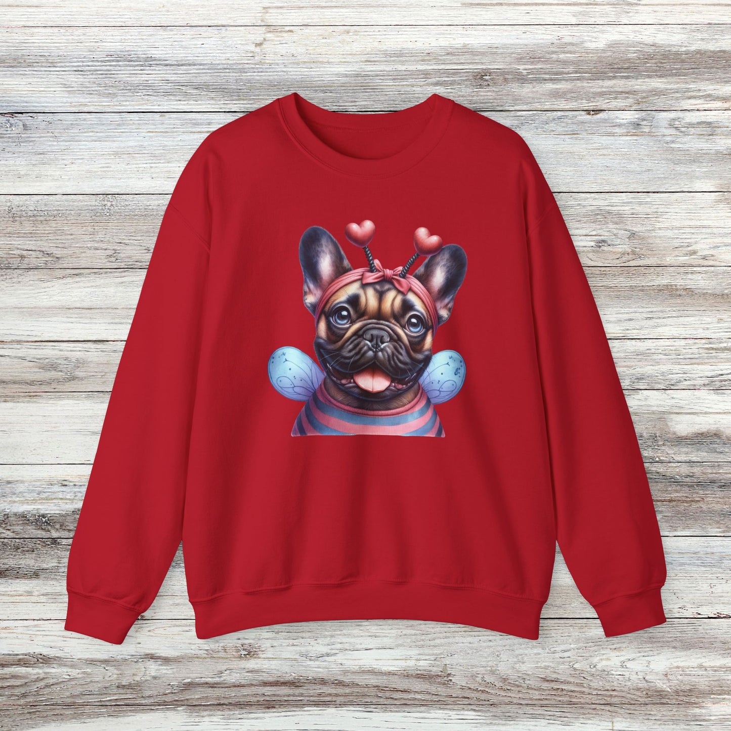 Frenchie Lovebug Unisex Heavy Blend™ Crewneck Sweatshirt