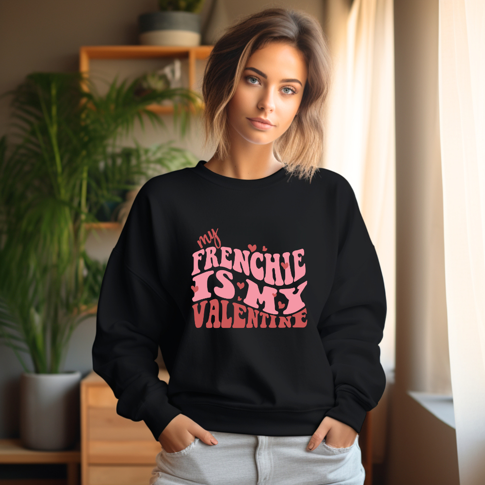 My Frenchie Is My Valentine Unisex Heavy Blend™ Crewneck Sweatshirt