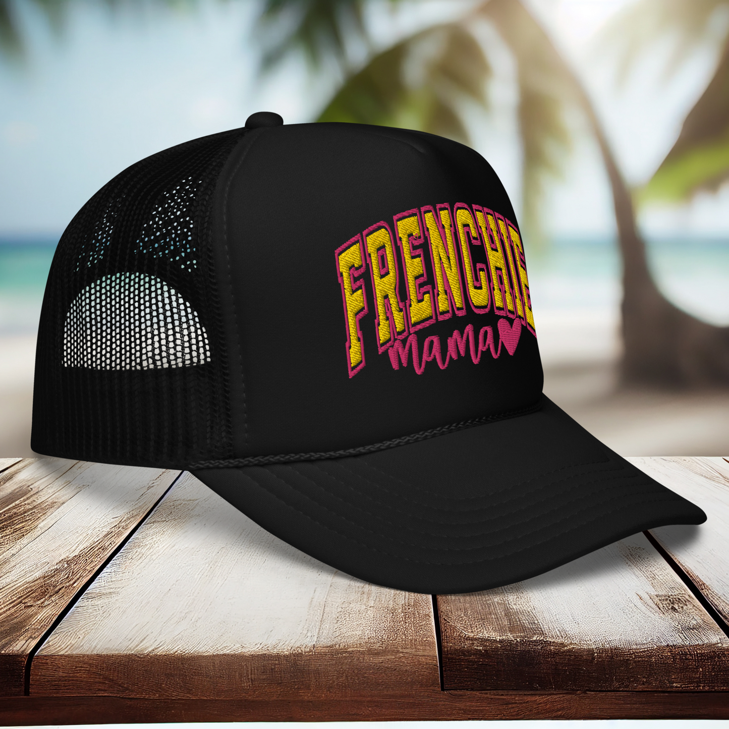 Frenchie Mama (pink) Foam trucker hat
