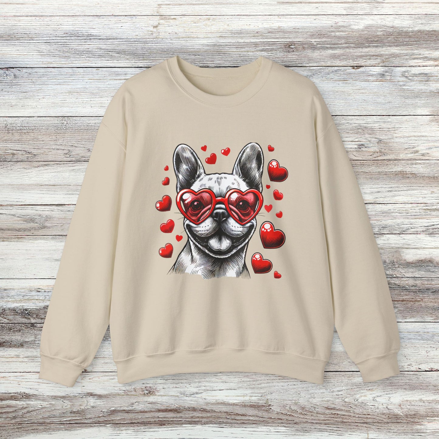 Happy Frenchie Unisex Heavy Blend⢠Crewneck Sweatshirt