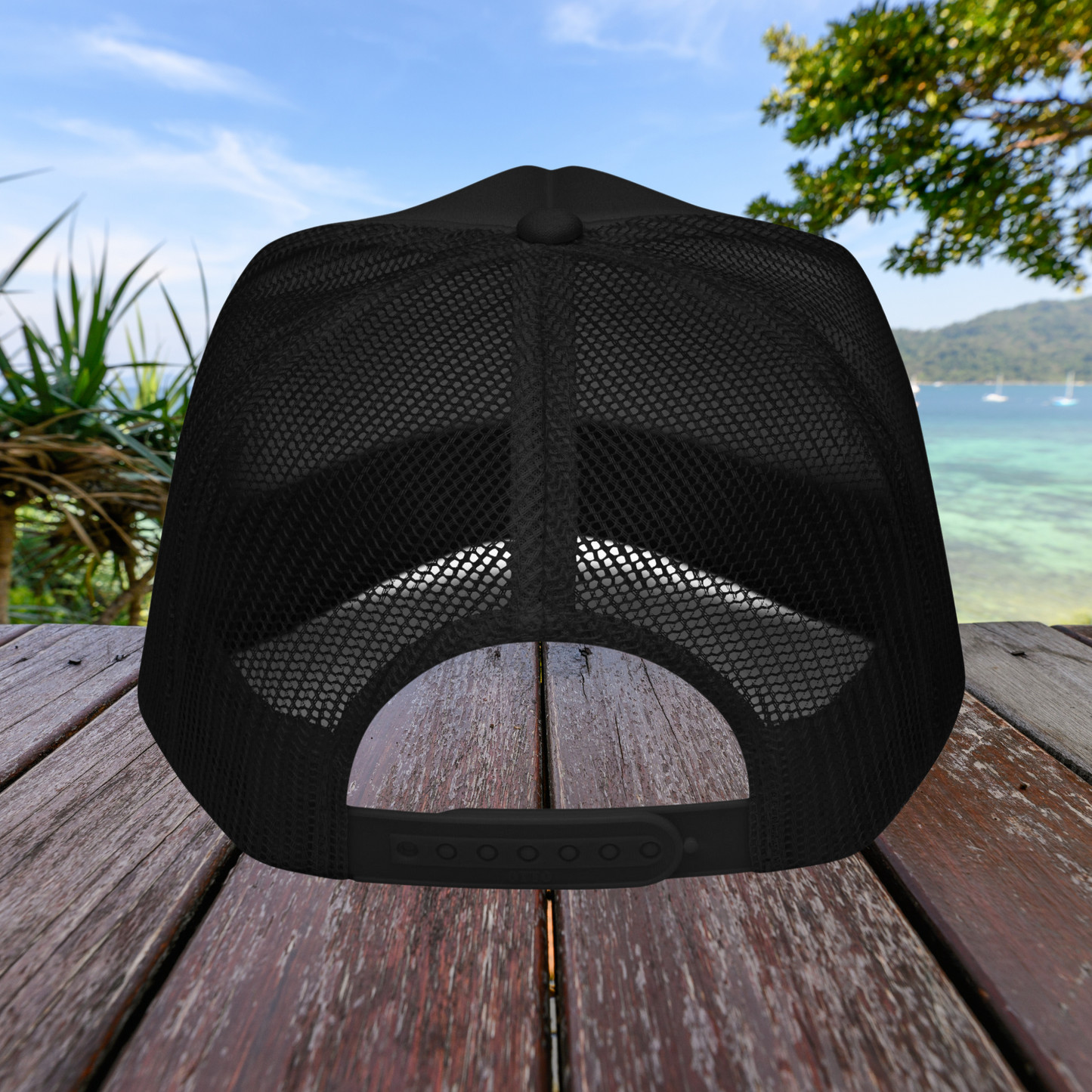 Frenchie Beachwave Silhouette Foam trucker hat