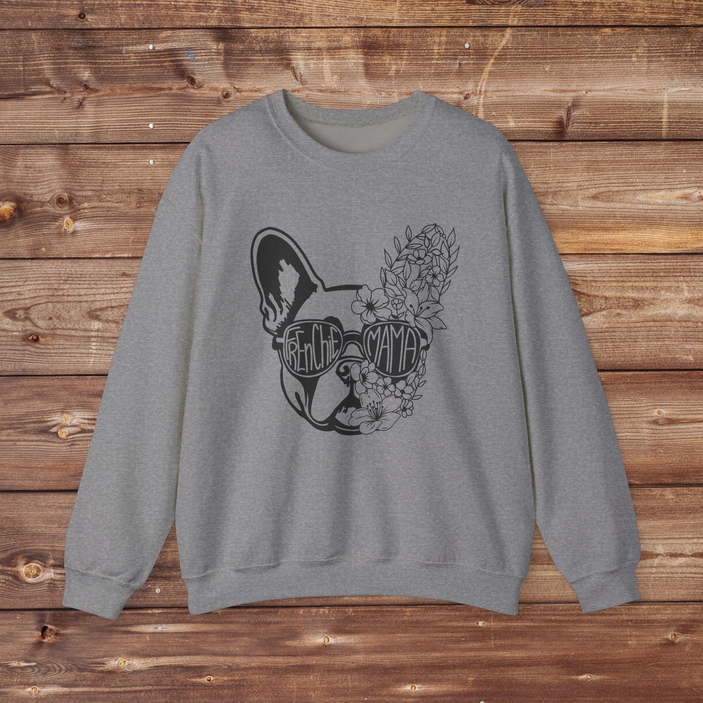 Floral Frenchie Mama Unisex Heavy Blend™ Crewneck Sweatshirt