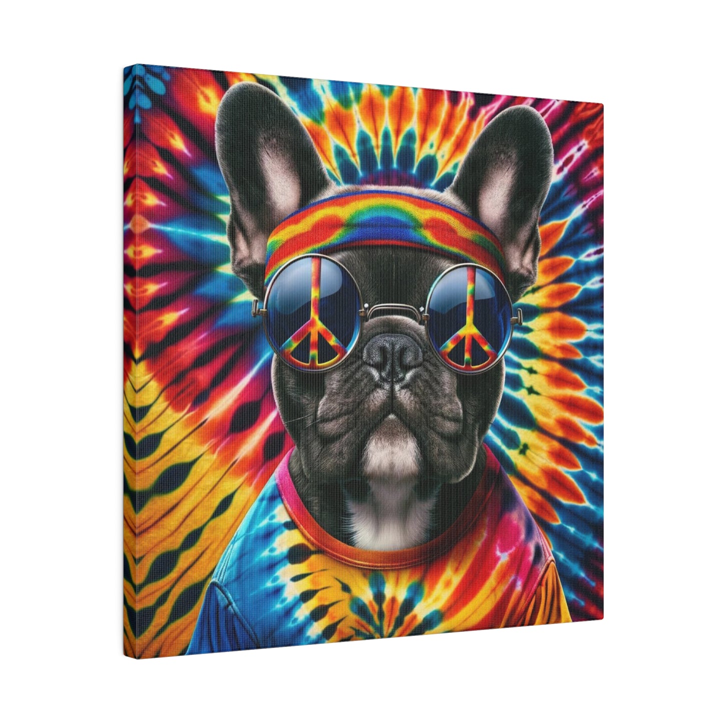 Frenchie 70s-Matte Canvas, Stretched, 14x14