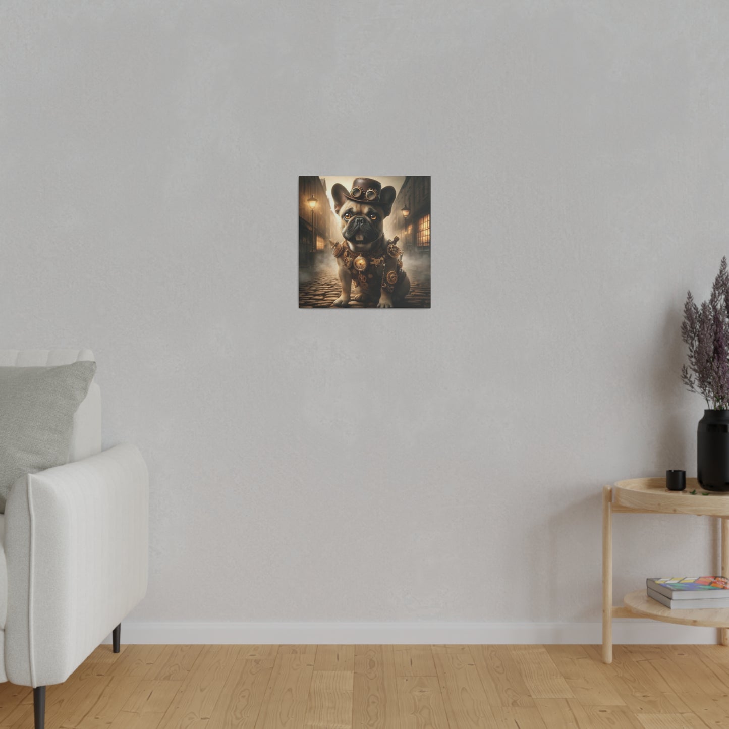 Frenchie Steam Punk-Matte Canvas, Stretched, 14x14