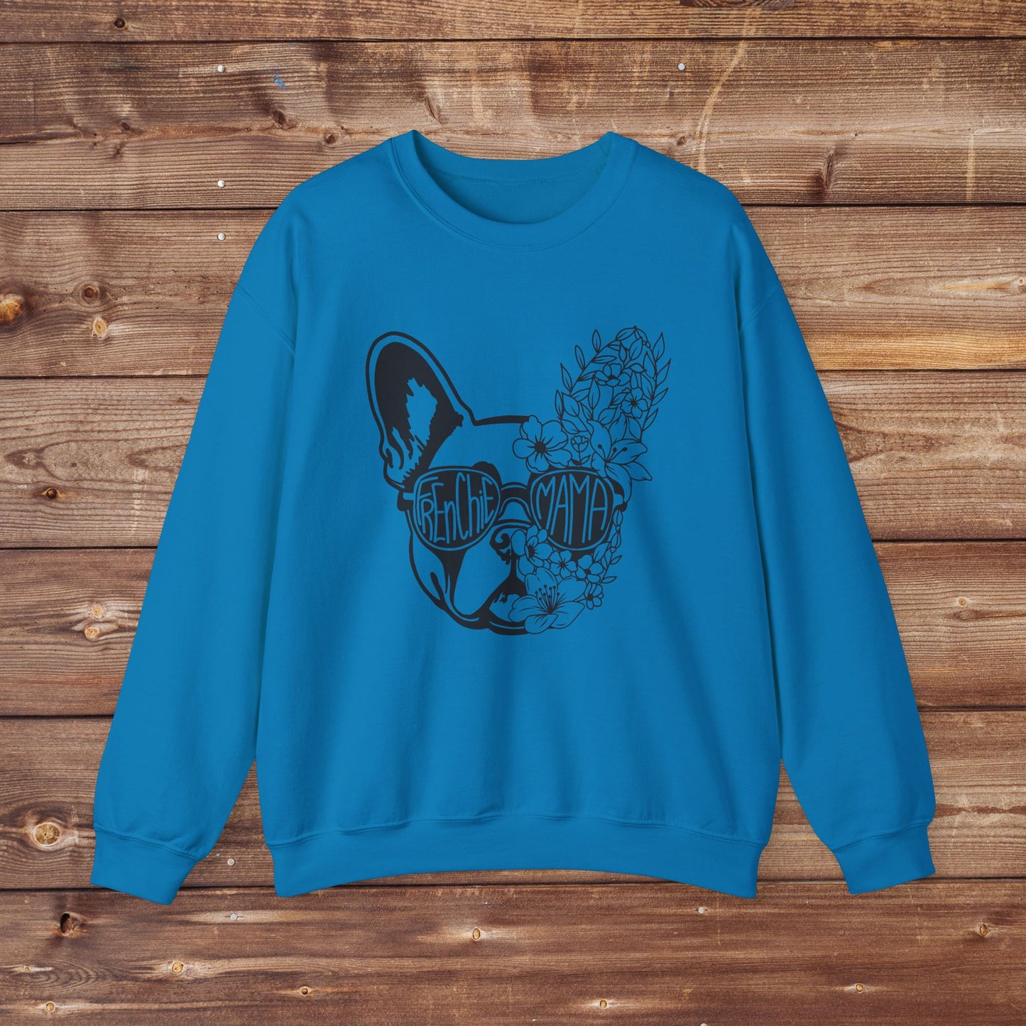 Floral Frenchie Mama Unisex Heavy Blend™ Crewneck Sweatshirt