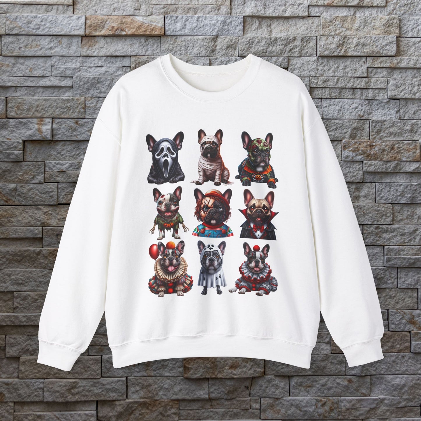 Nightmare On Frenchie Street Unisex Heavy Blend™ Crewneck Sweatshirt