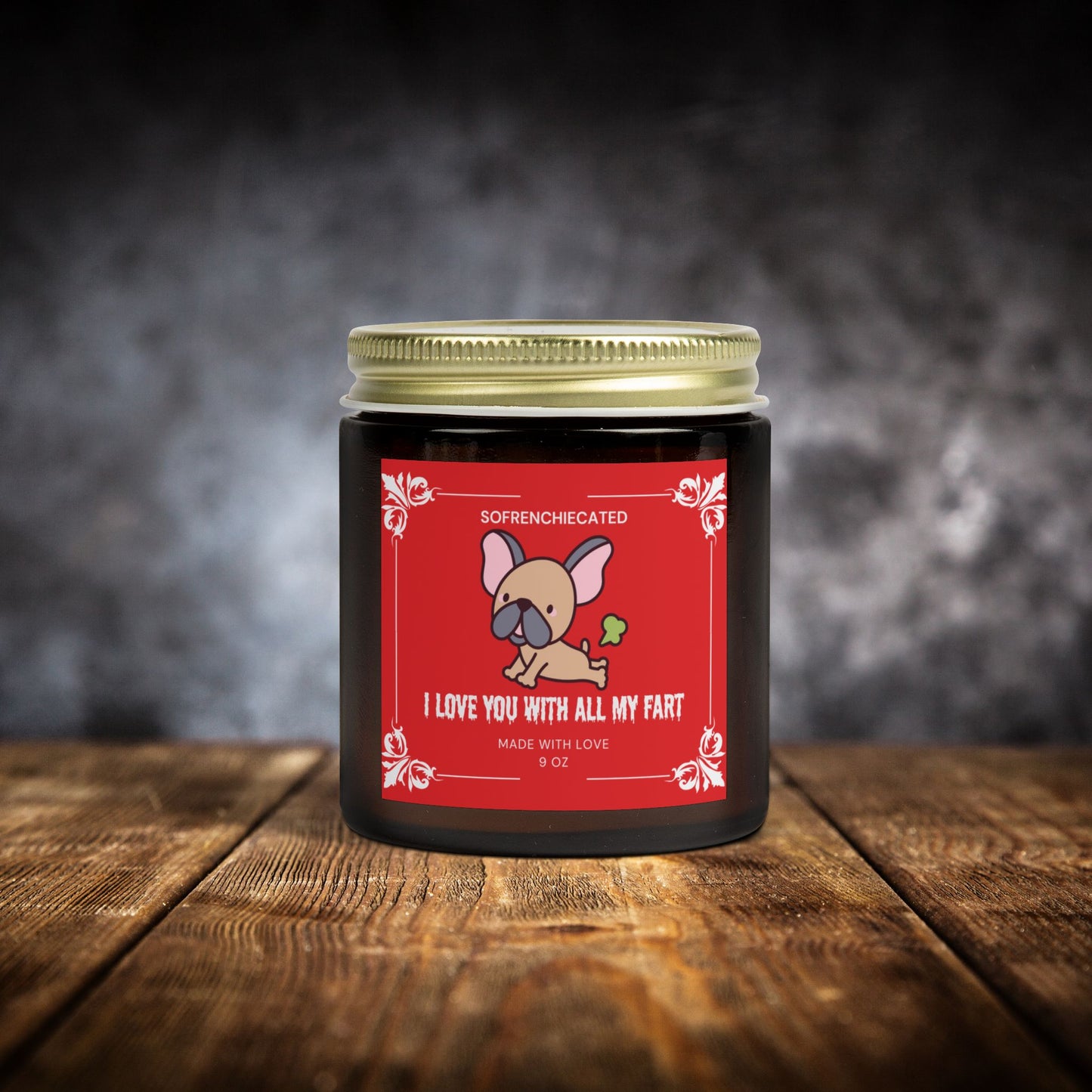 I Love You With All My Fart Scented Candles,Coconut Apricot Wax (9oz)
