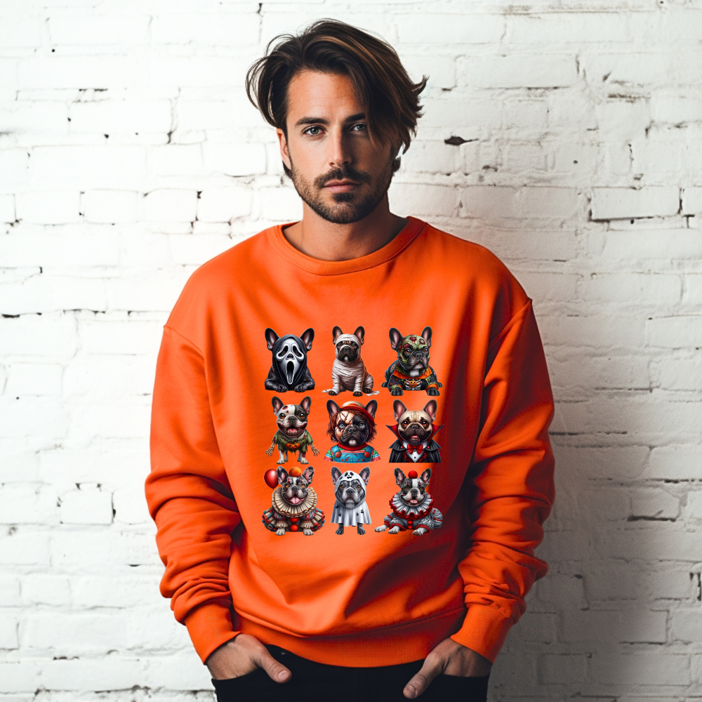 Nightmare On Frenchie Street Unisex Heavy Blend™ Crewneck Sweatshirt