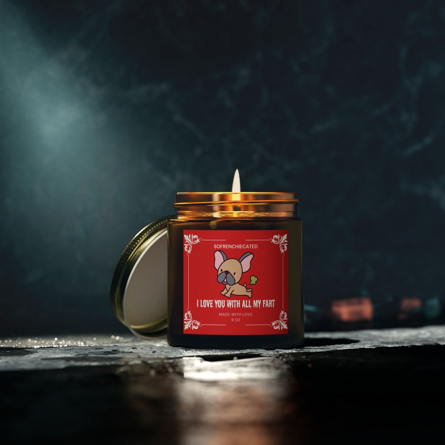 I Love You With All My Fart Scented Candles,Coconut Apricot Wax (9oz)