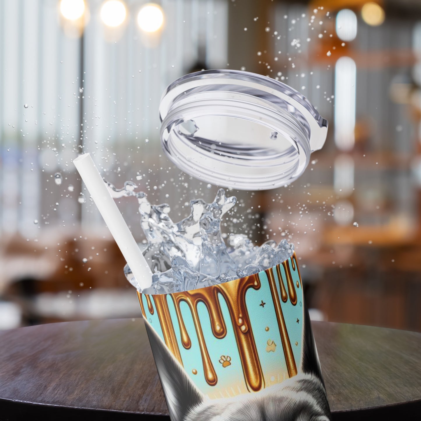 BULLY-Skinny Tumbler with Straw, 20oz
