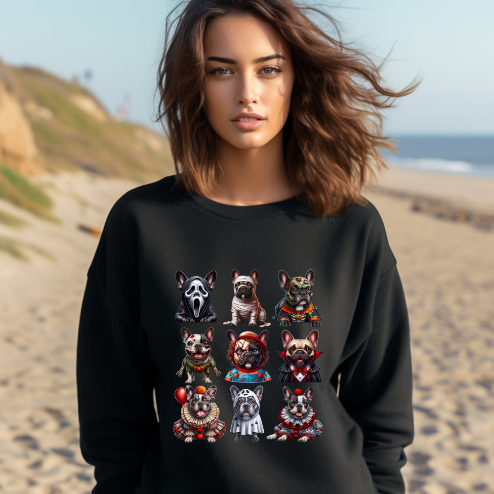 Nightmare On Frenchie Street Unisex Heavy Blend™ Crewneck Sweatshirt