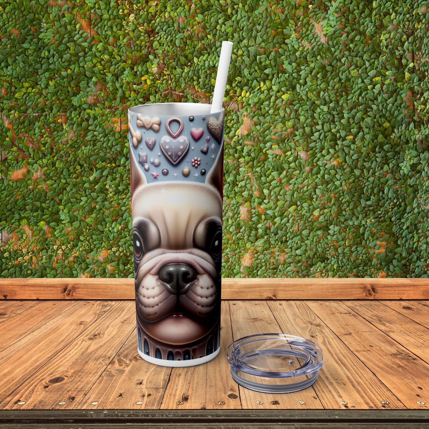 HAPA-Skinny Tumbler with Straw, 20oz