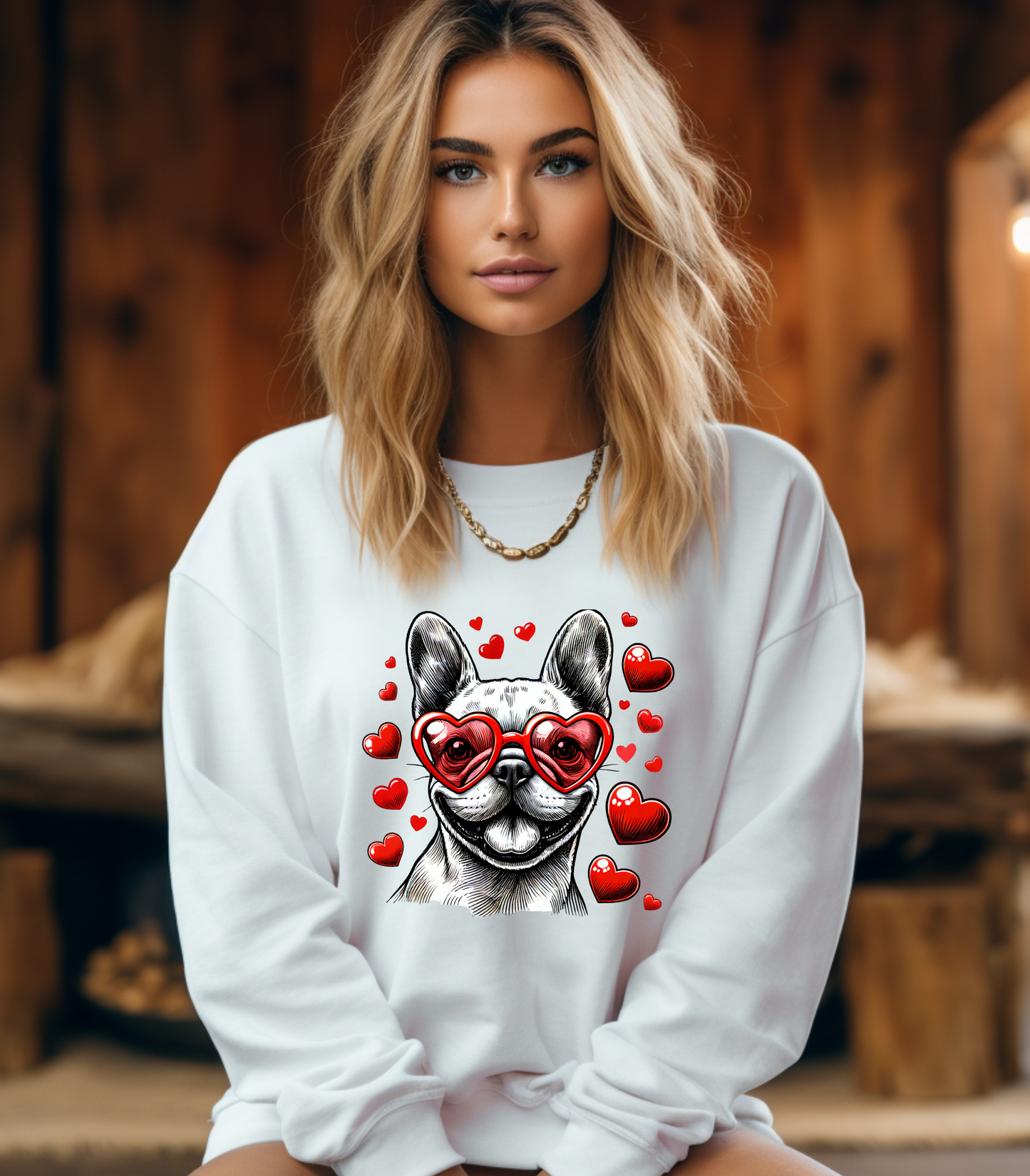Happy Frenchie Unisex Heavy Blend™ Crewneck Sweatshirt