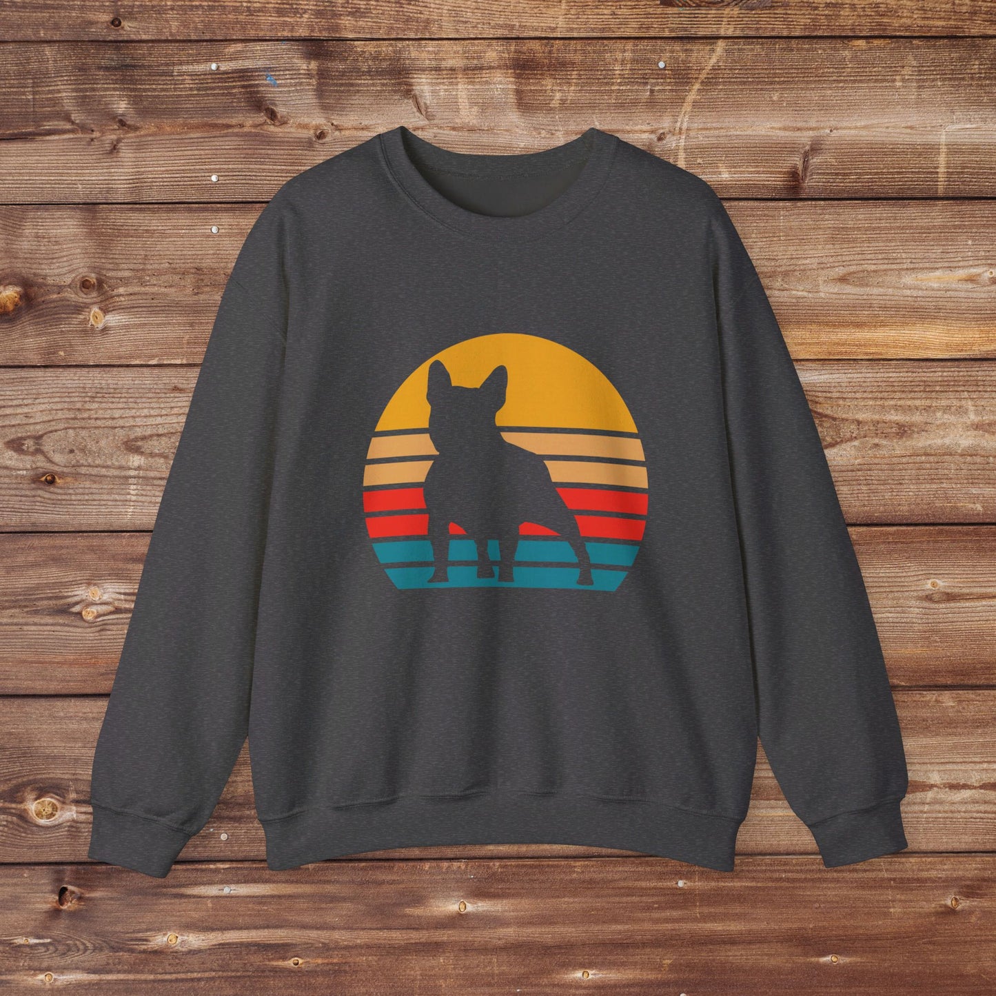 Frenchie Sunset Silhouette - Unisex Heavy Blend™ Crewneck Sweatshirt