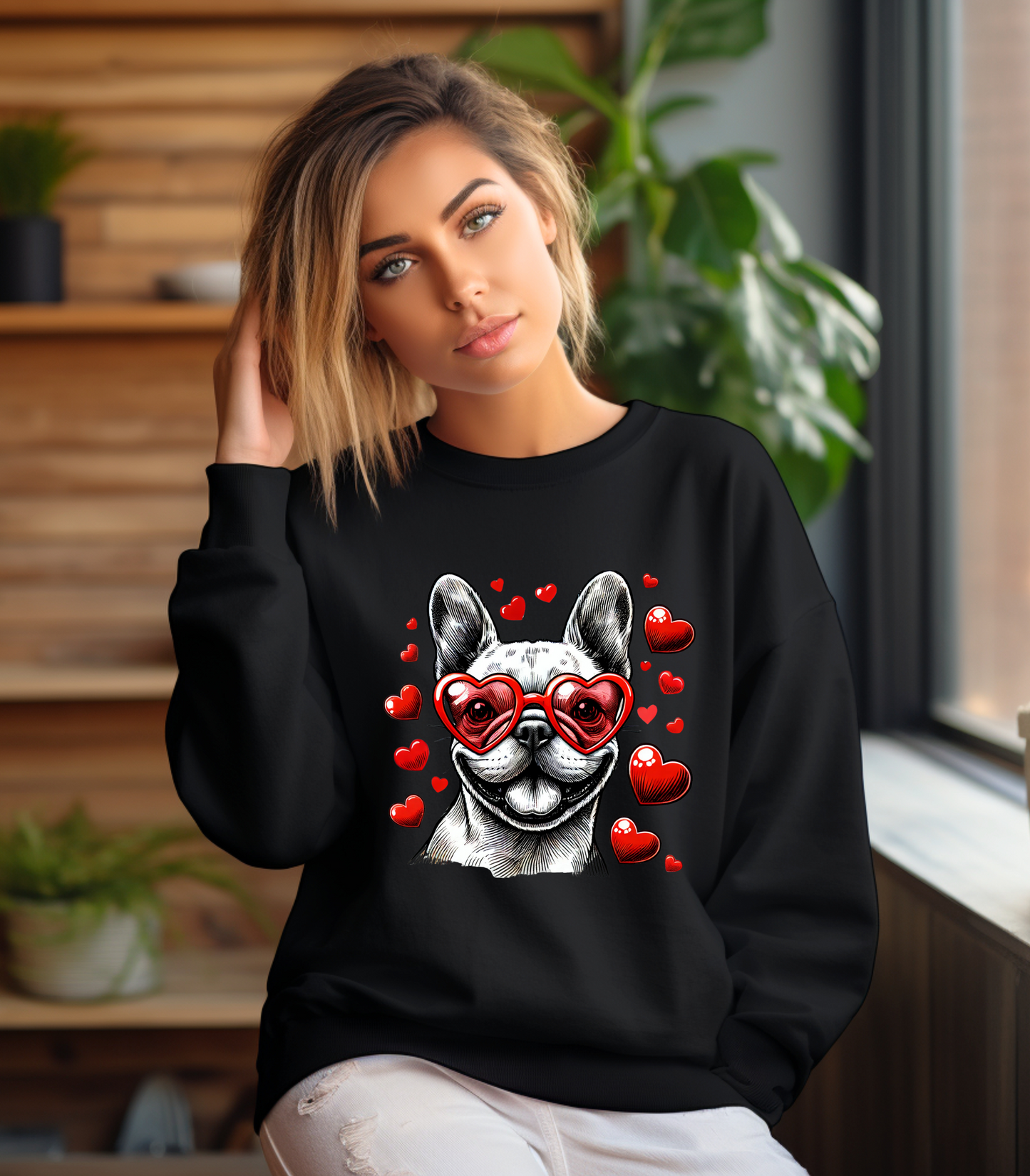 Happy Frenchie Unisex Heavy Blend™ Crewneck Sweatshirt