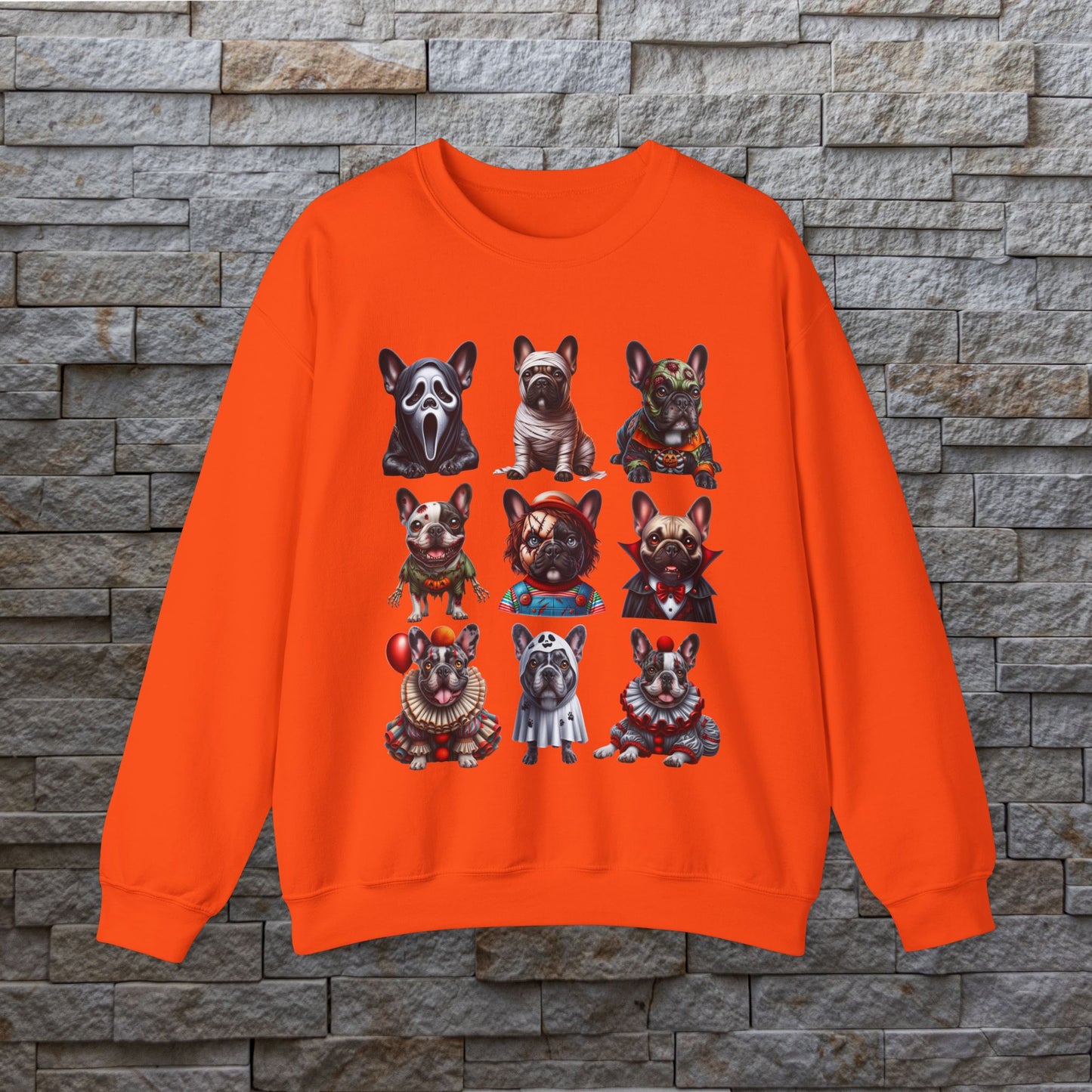 Nightmare On Frenchie Street Unisex Heavy Blend™ Crewneck Sweatshirt