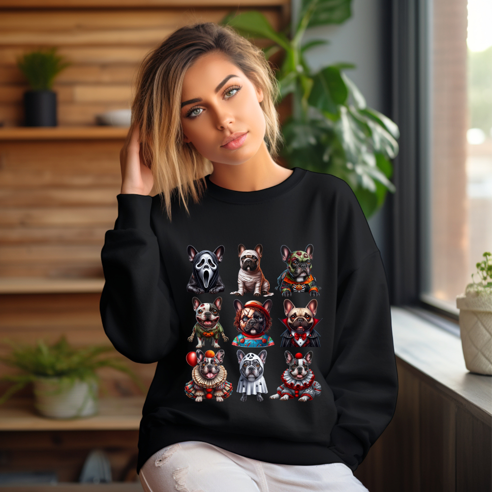 Nightmare On Frenchie Street Unisex Heavy Blend™ Crewneck Sweatshirt