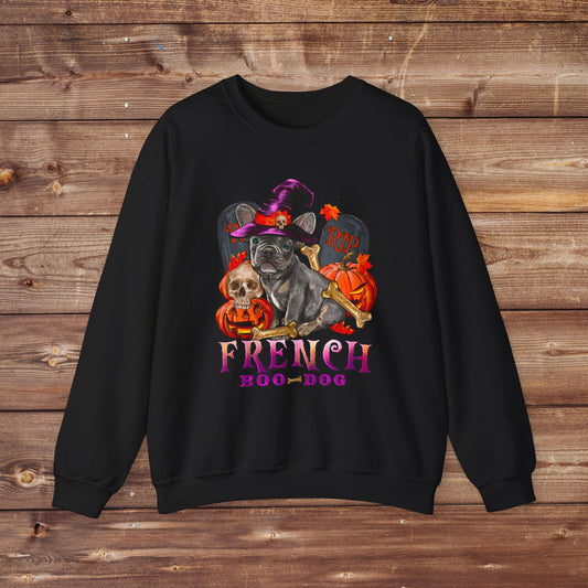 French Boo Dog Unisex Heavy Blend™ Crewneck Sweatshirt