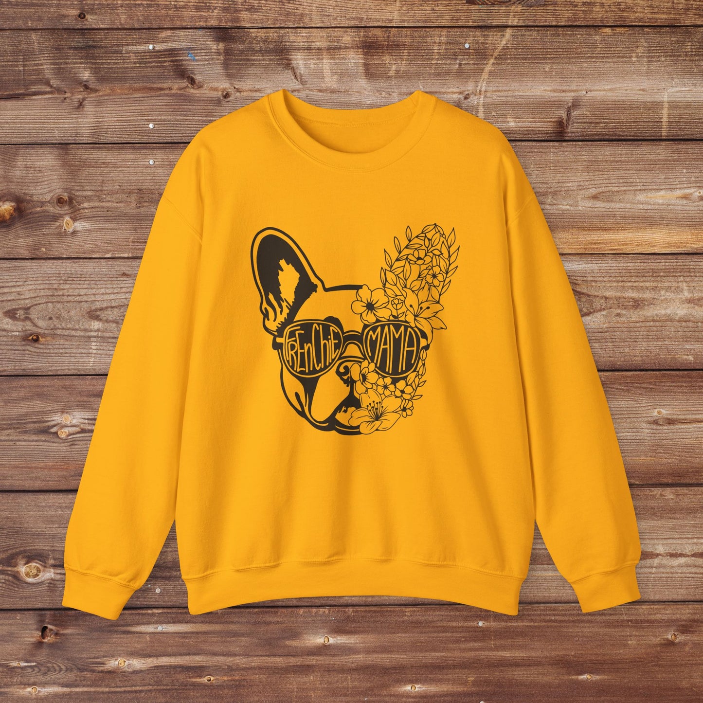 Floral Frenchie Mama Unisex Heavy Blend™ Crewneck Sweatshirt