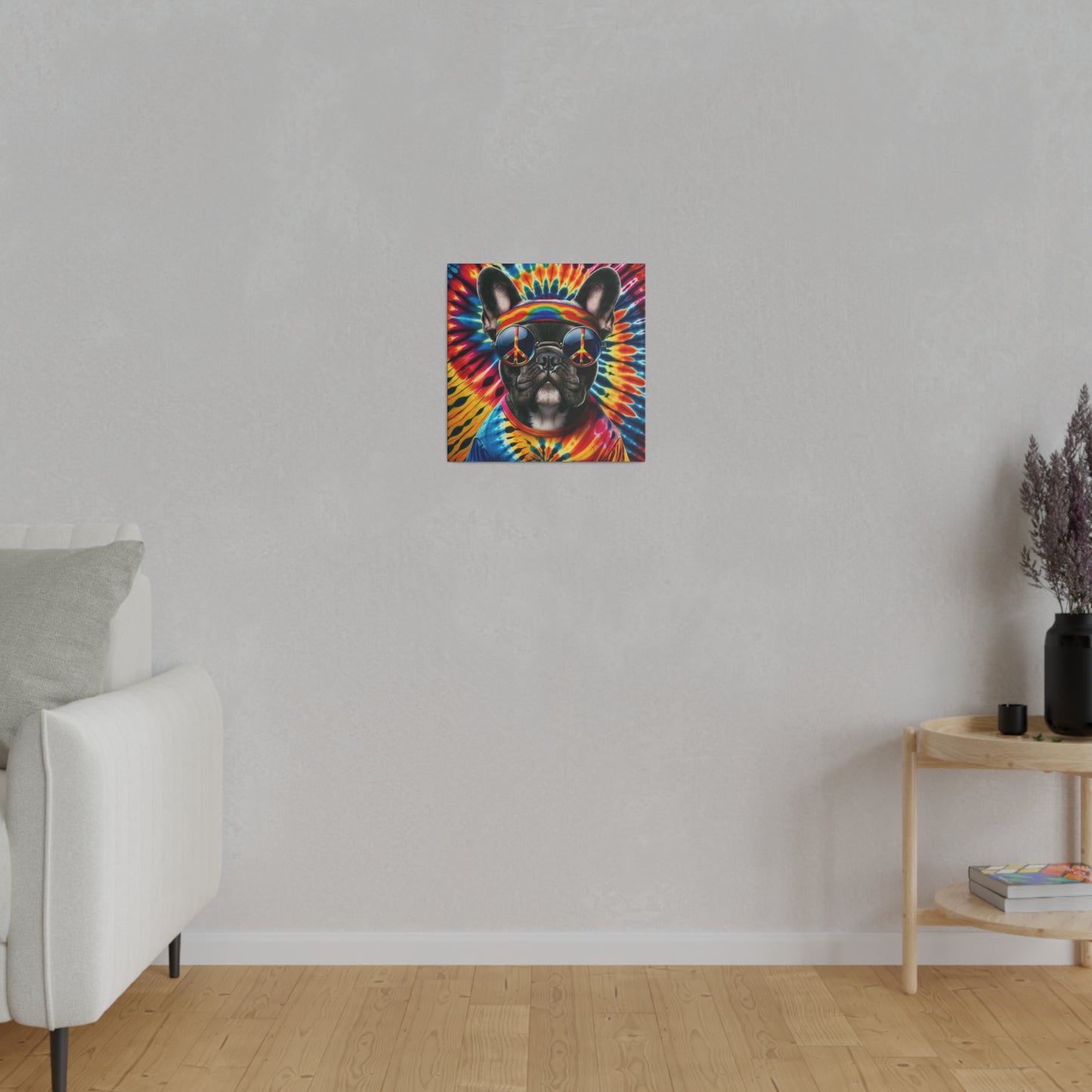 Frenchie 70s-Matte Canvas, Stretched, 14x14