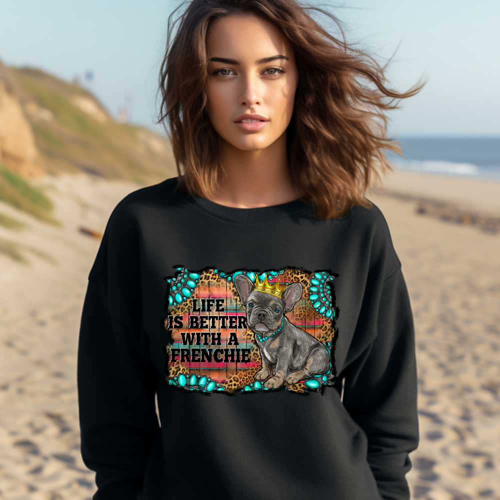 Life Is Better With A Frenchie - Unisex Heavy Blend™ Crewneck Sweatshirt
