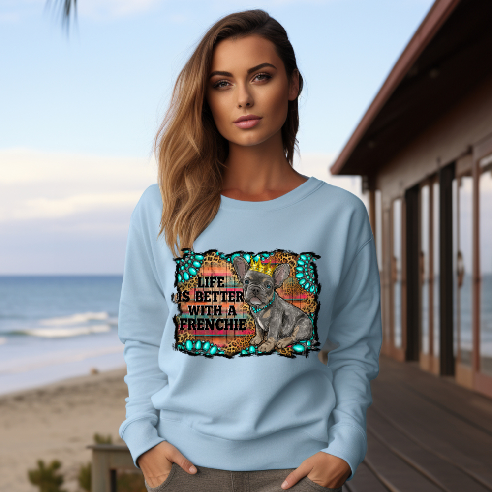 Life Is Better With A Frenchie - Unisex Heavy Blend™ Crewneck Sweatshirt