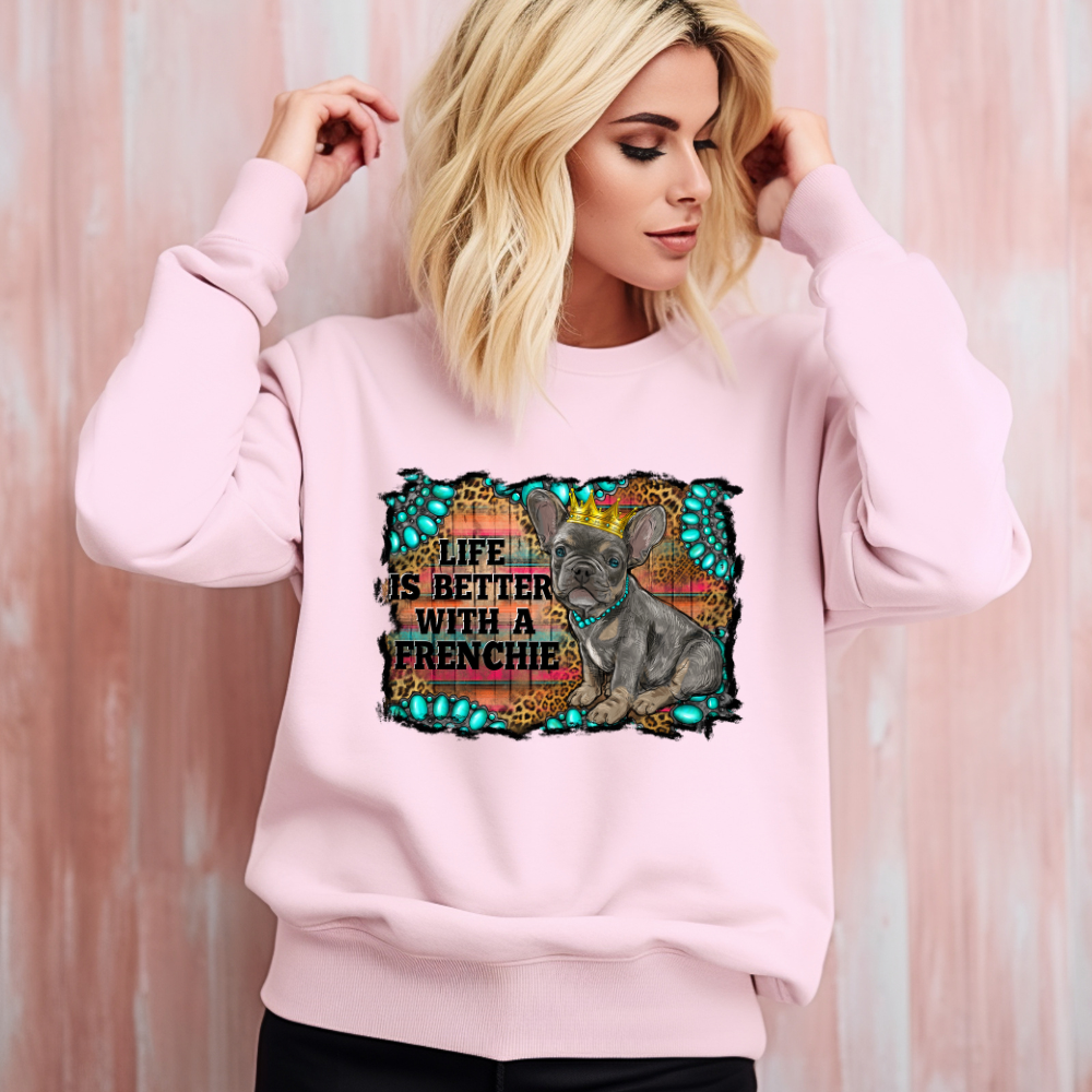 Life Is Better With A Frenchie - Unisex Heavy Blend™ Crewneck Sweatshirt