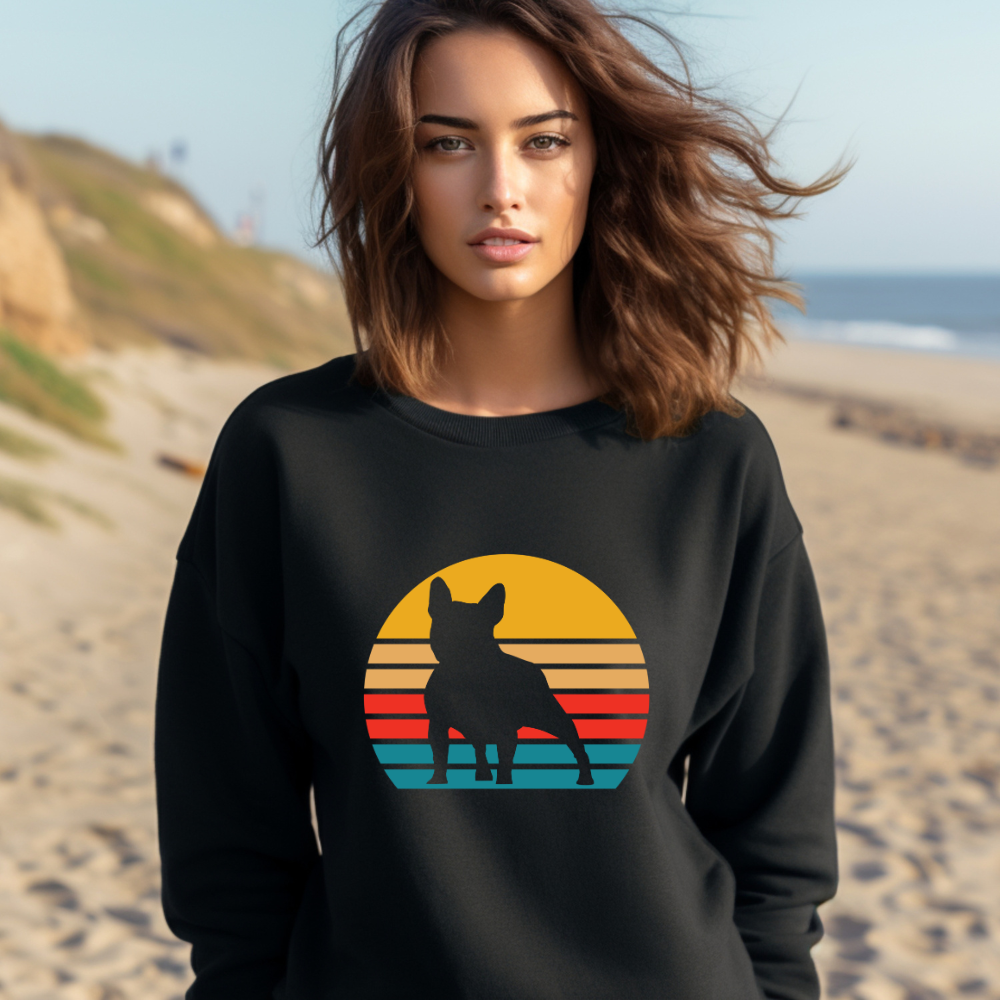 Frenchie Sunset Silhouette - Unisex Heavy Blend™ Crewneck Sweatshirt