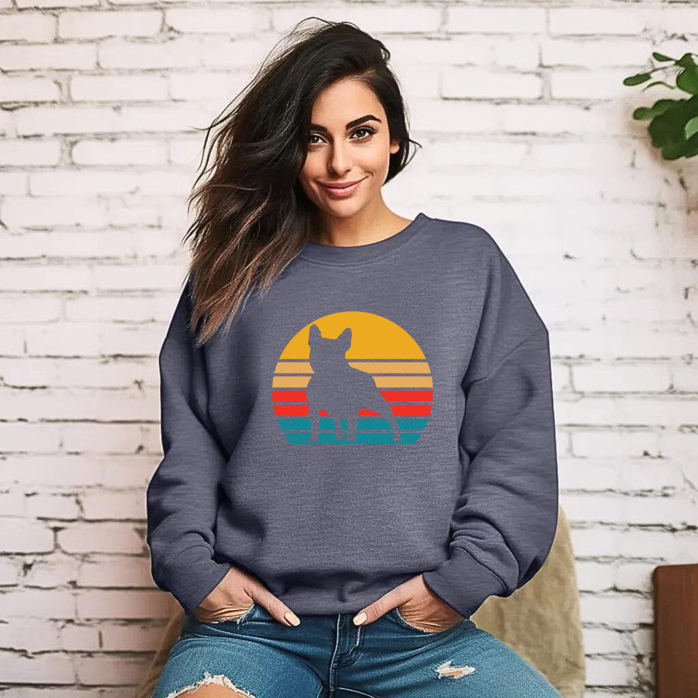 Frenchie Sunset Silhouette - Unisex Heavy Blend™ Crewneck Sweatshirt