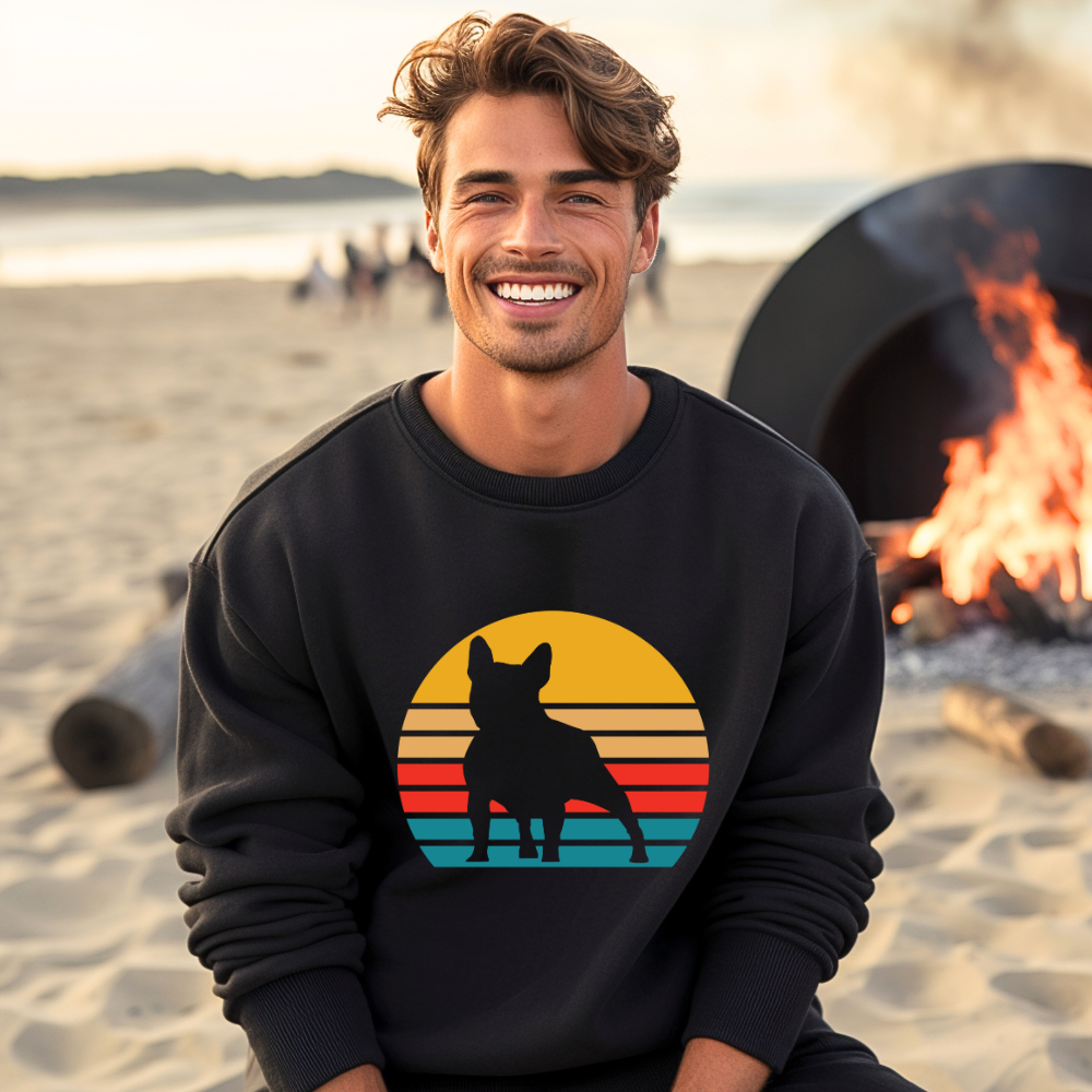 Frenchie Sunset Silhouette - Unisex Heavy Blend™ Crewneck Sweatshirt