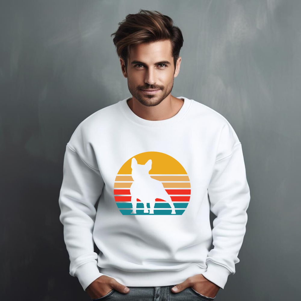 Frenchie Sunset Silhouette - Unisex Heavy Blend™ Crewneck Sweatshirt