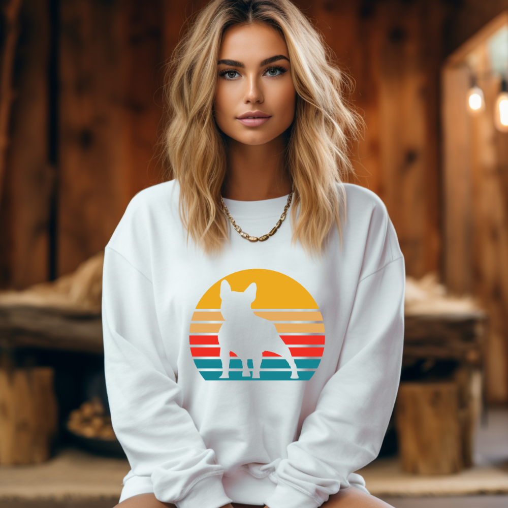 Frenchie Sunset Silhouette - Unisex Heavy Blend™ Crewneck Sweatshirt