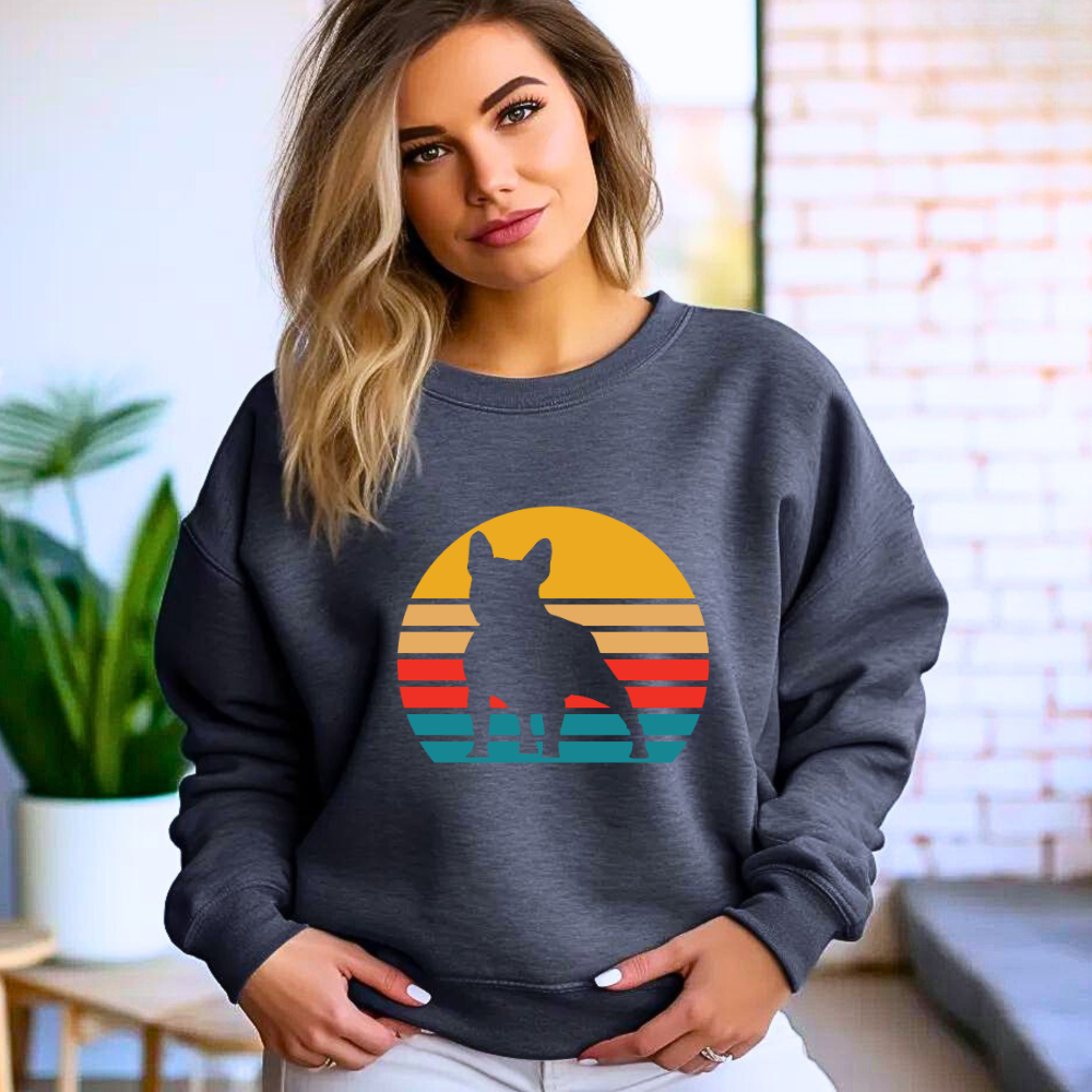 Frenchie Sunset Silhouette - Unisex Heavy Blend™ Crewneck Sweatshirt